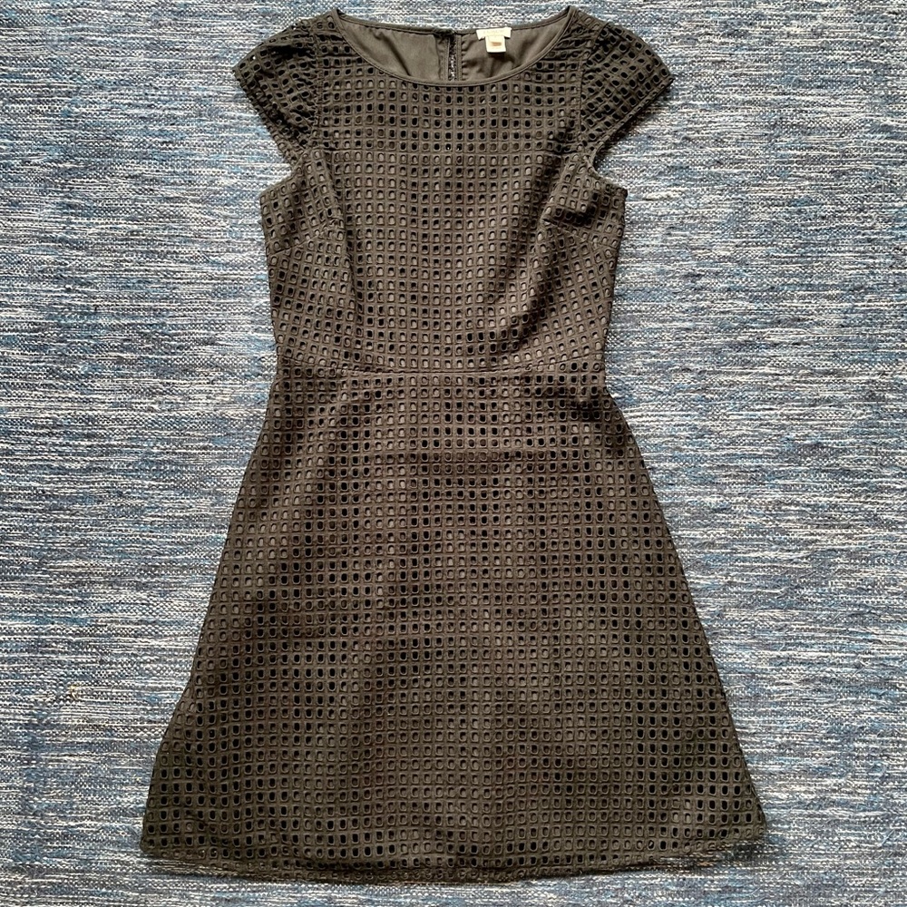 J.Crew Factory black eyelet dress, size 2